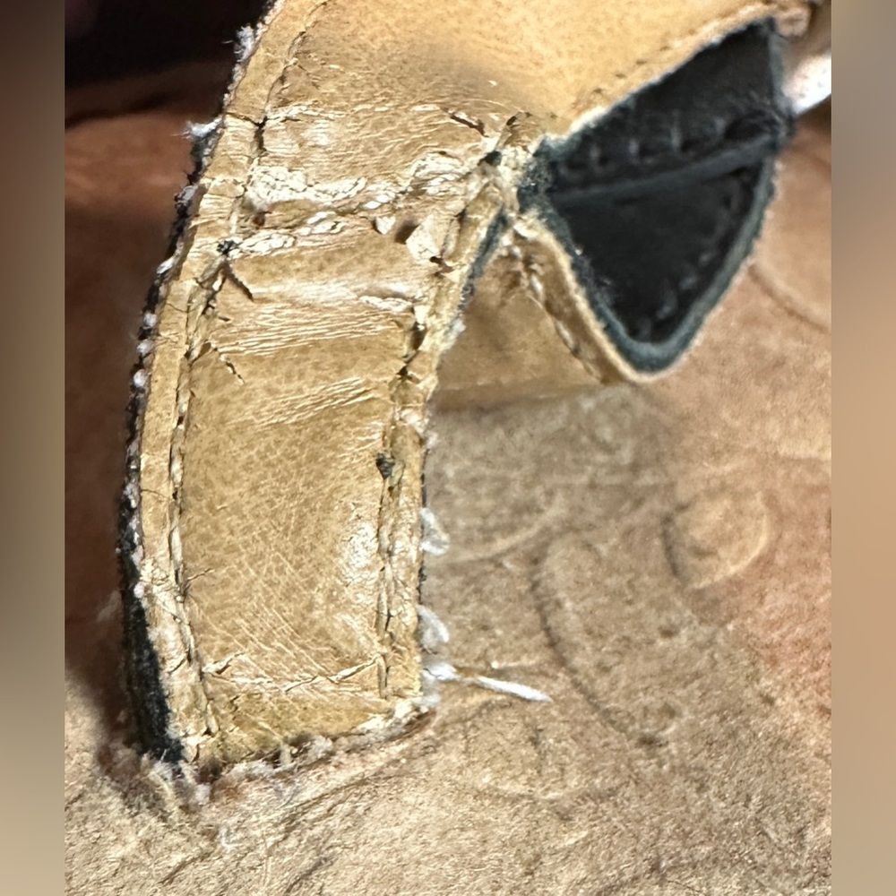 b.o.c. By Born Black Thong Sandals Silver Tone Adjustable Buckle Women’s Size 8 - Picture 12 of 16